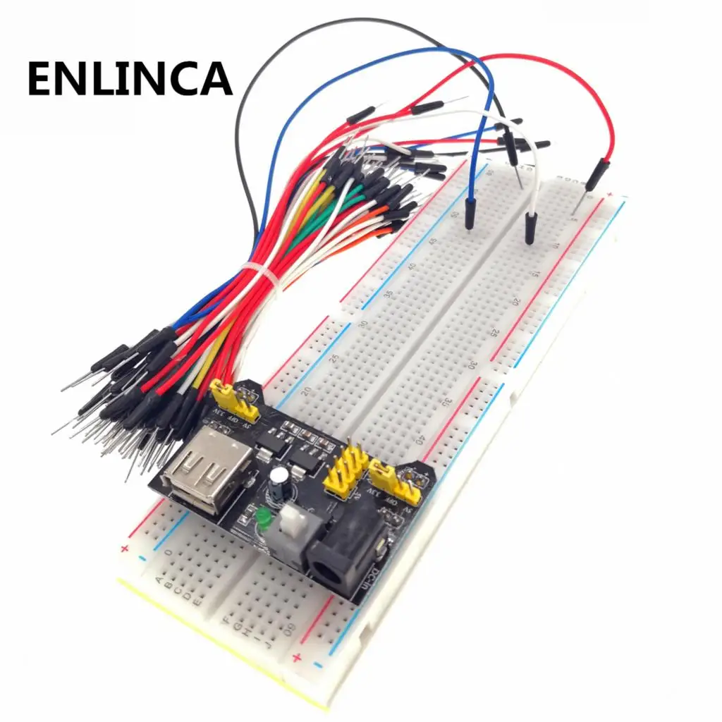 Oryginalny moduł 3.3V/5V MB102 zasilanie płytki prototypowej + MB-102 830 punktów zestaw do tworzenia płytek prototypowych bez lutowania + 65