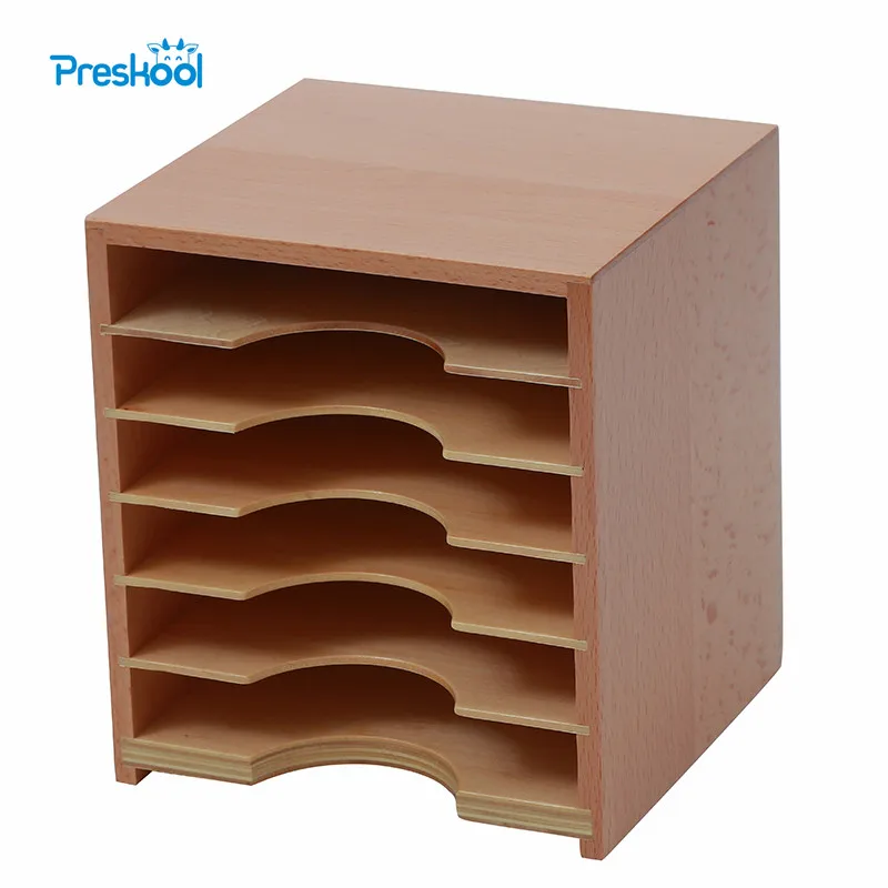 Baby Toy Montessori Six Layer Cards Cabinet Box 15.8cm*17.5cm*15cm Early Childhood Education Preschool Kids Brinquedos Juguetes