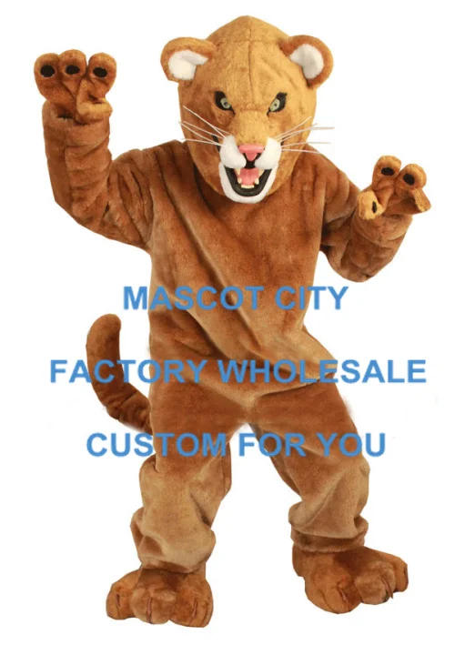 

Fierce Mountain Lion Mascot Costume Plush Mascotte Mascota Outfit Suit Fancy Dress Party Cosply Costumes Stage Props SW598