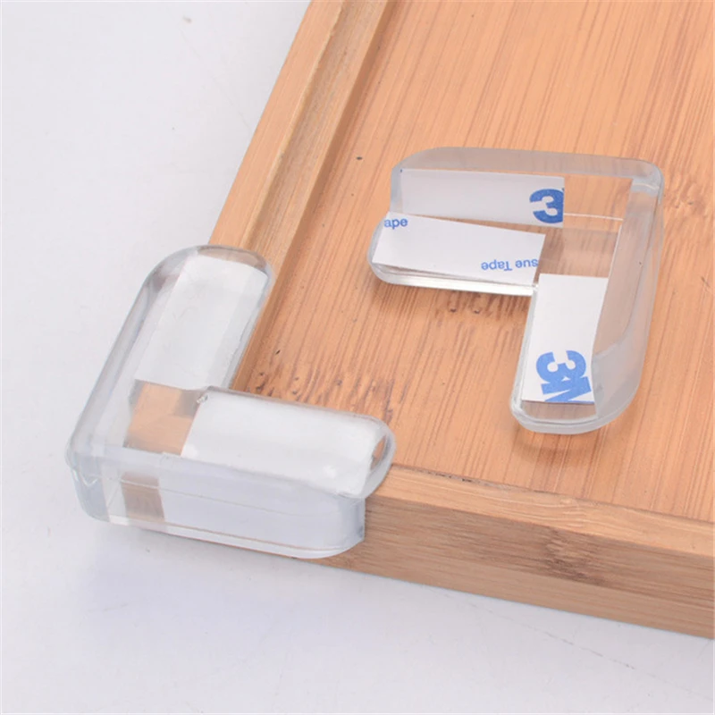 4pcs Transparent Anti-collision Angle PVC Pad Child Safety Corner Guard Baby Collision Proof Protector Table Corner Bumper