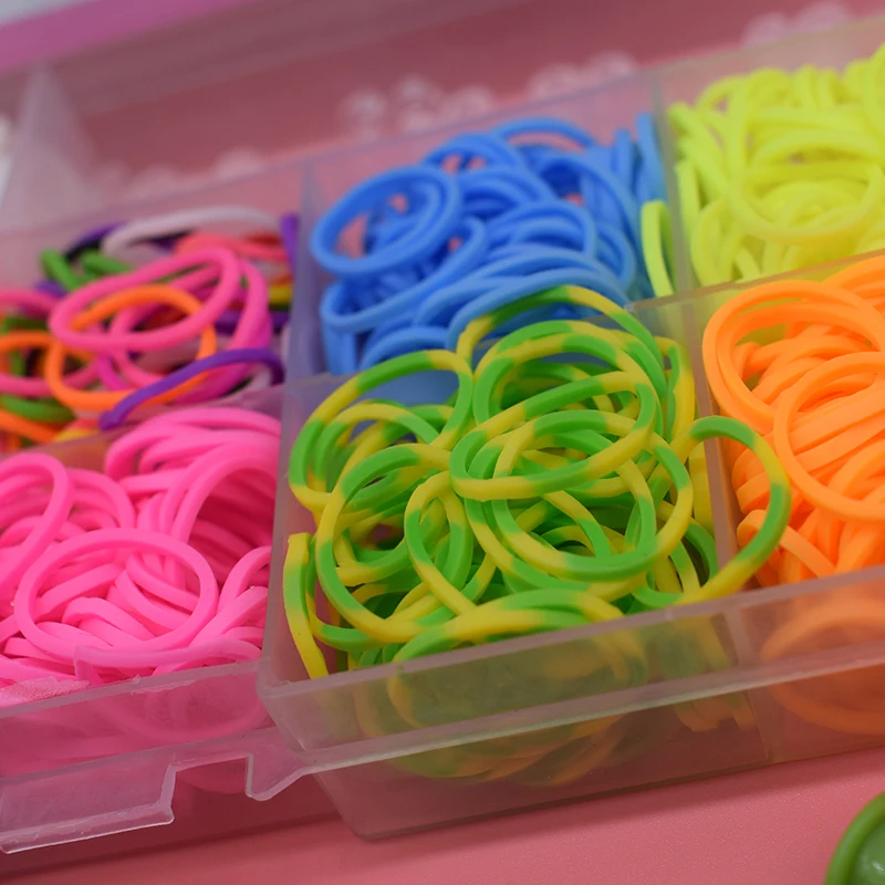 600pcs bambini fai da te giocattoli elastici braccialetto telaio ragazza fascia per capelli gomma colorata fare braccialetti tessuti giocattolo regalo per bambini dropshipping