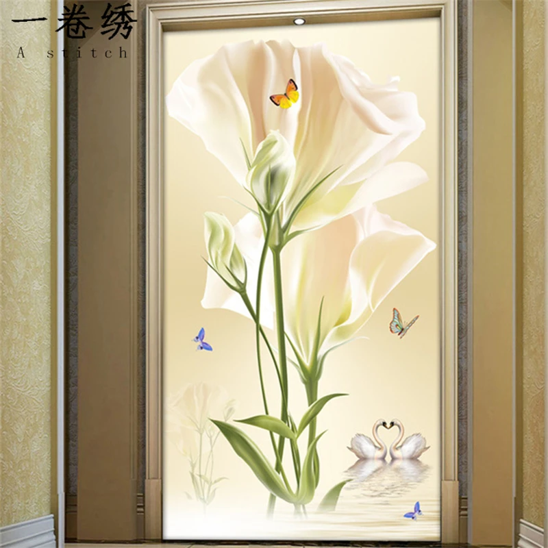 

beibehang papel de parede Tulips entrance hallway living room bedroom TV backdrop stereoscopic seamless mural custom wallpaper