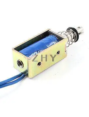 1PC JF-0530 13x16.5x30 DC 6V DC 12V DC 24V 300mA Suction 5N Stroke 10mm Push Pull Type Open Frame Solenoid Electromagnet