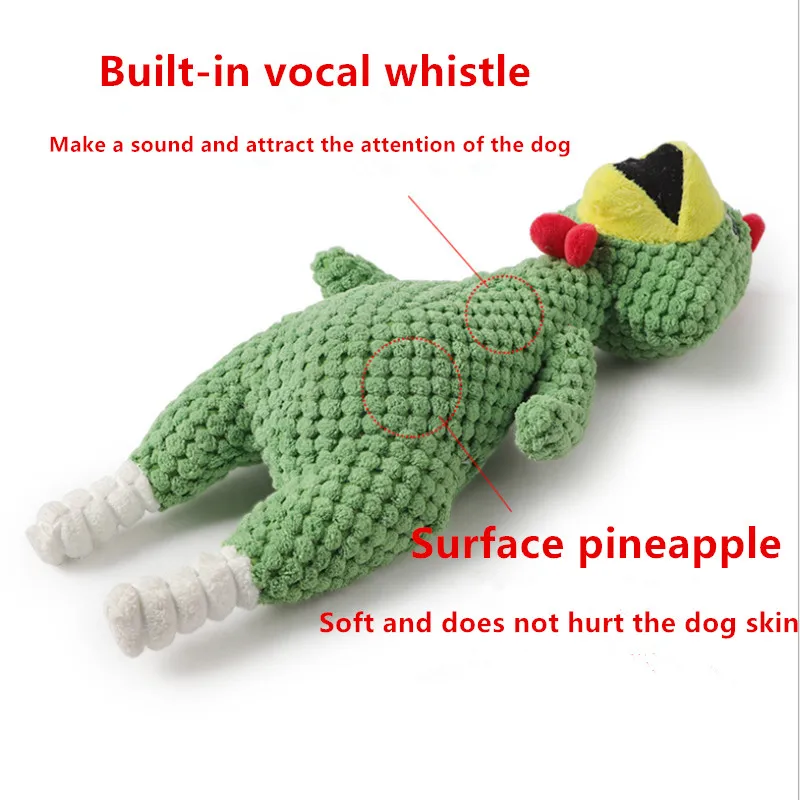 Pet dog toy screaming chicken squeeze sound toy dog super durable and funny humming color pineapple screaming chicken chew toy