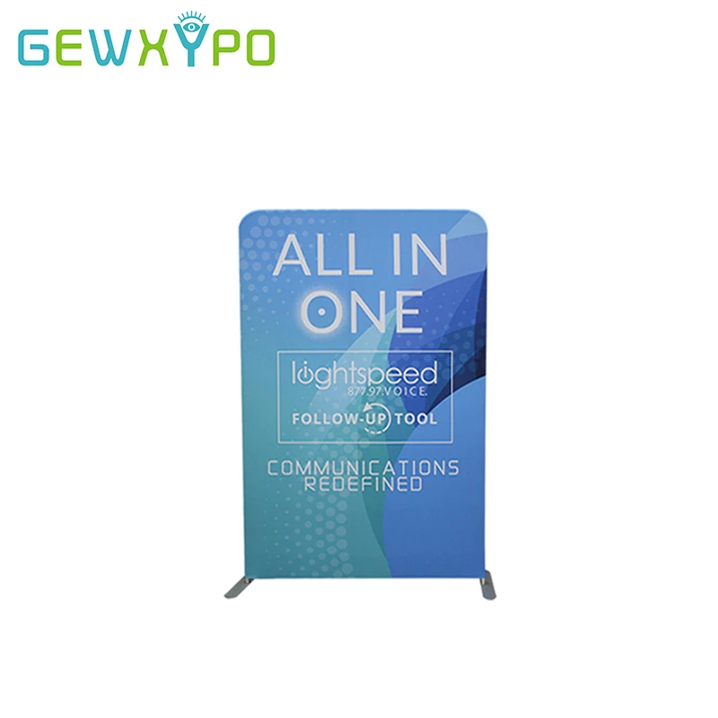 5ft Width Tension Fabric Straight Flat Backdrop With Full Color Printing,Premium Advertising Display Wall For Trade Show Exhibit