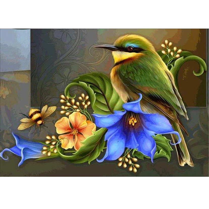 

Needlework Diy Diamond Painting Cross Stitch Bird Flower Full Drill Diamond Embroidery Mosaic Gift Home Decor WG1007