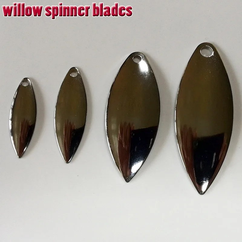 HOT304 pure Stainless steel willow spinner blades smooth,size 4 kinds  50pcs/lot