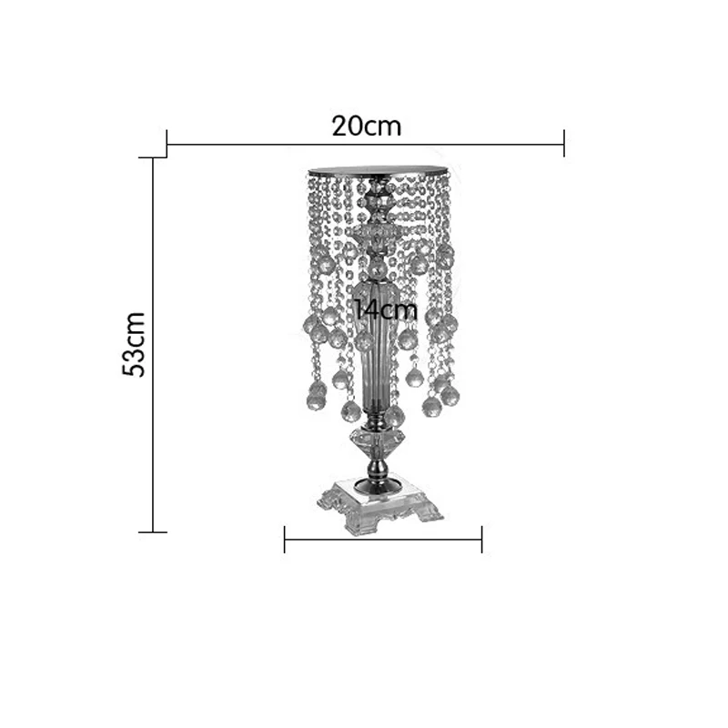 53CM Height Acrylic Wedding Table Centerpiece Flower Stand Luxury Crystal Table Centerpieces for Event Party Decoration