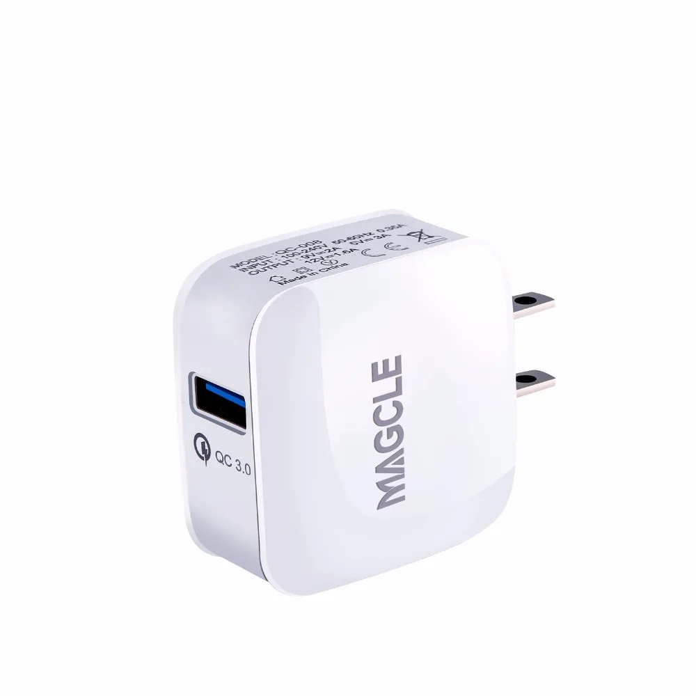 شاحن Magcle سريع 3.0 QC3.0 18 وات شاحن USB سريع + Magcle 2A كابل usb لهاتف سامسونج هواوي شاومي شحن سريع