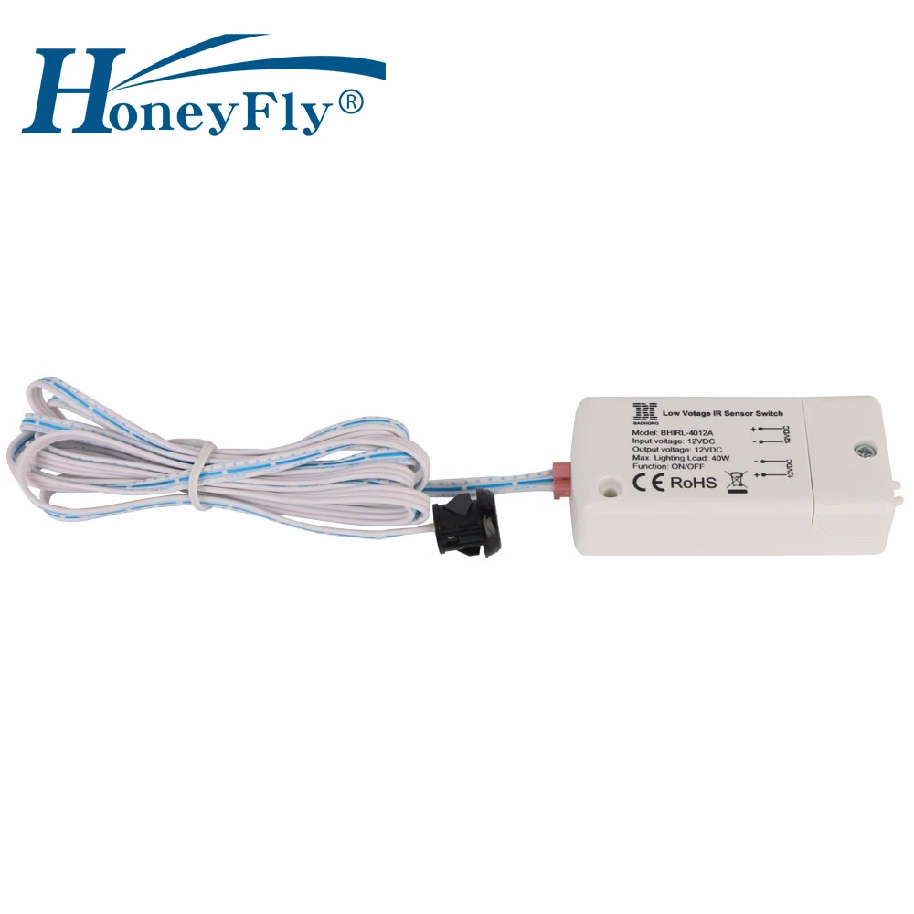 HoneyFly NEW LED DC 12V IR Sensor Switch 40W  Infrared Light Switch For LED Lamps LED Strips Motion Sensor Have Wave 5-8CM  CE