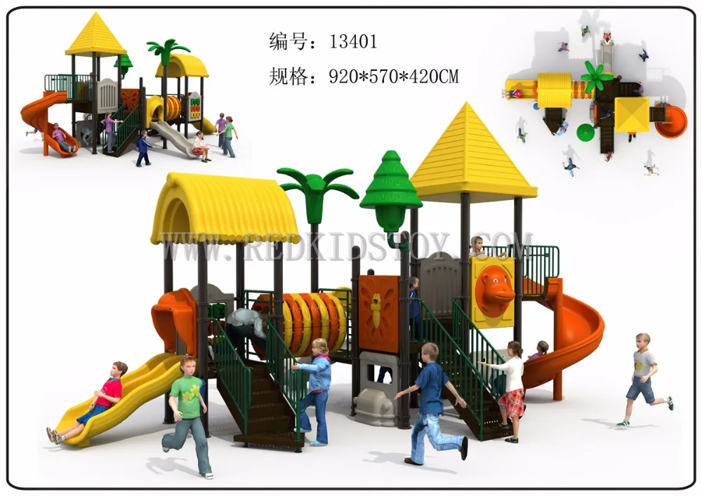 Exported to Chile Playground Set CE Approved Plaza De Juegos HZ-13401