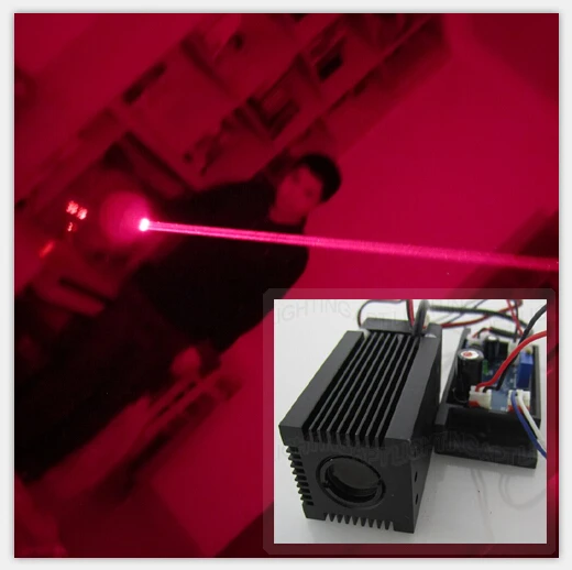 Tête de module laser Fat Beam, mini laser de club, lumière d'éclairage de scène, évasion de pièce, haute qualité, rouge, 12V, 200mW, 650nm, TTL, PWM
