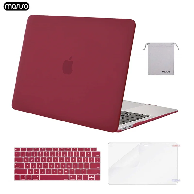 

MOSISO Matte Crystal Plastic Hard Case Cover for Macbook Pro 13 15 Retina Model A1502 A1425 A1398 New Air 13 A1932 Laptop Bag