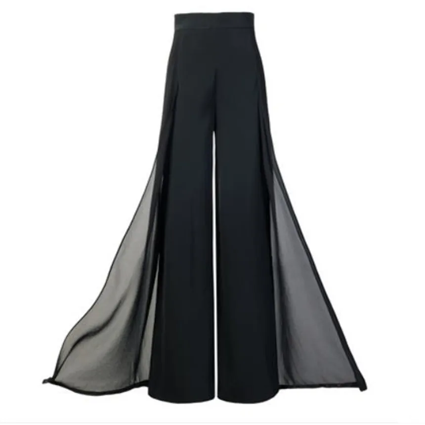 

Spring Summer autumn Women Chiffon Wide leg Pants Loose Wide leg Pants Long Trousers ladies Skirts Pants