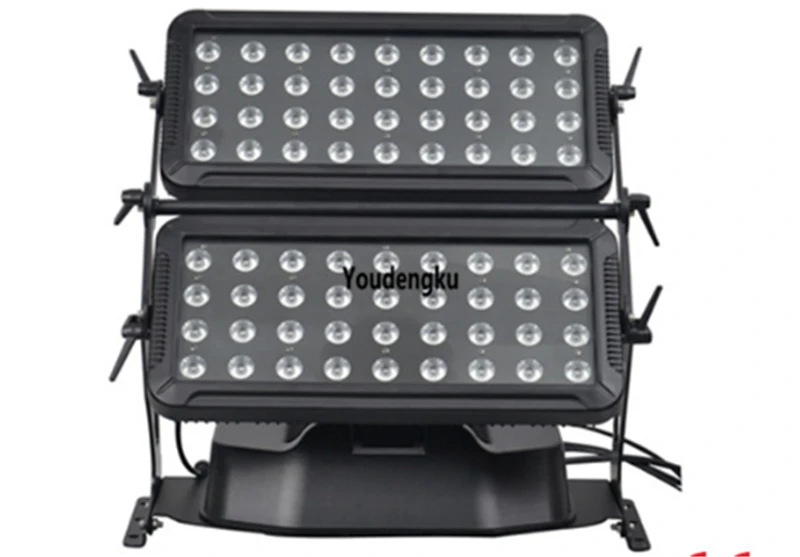 

Outdoor City Color LED Flood light 72x18W RGBWA UV 6in1 Double heads Waterproof LED Wall Washer Light