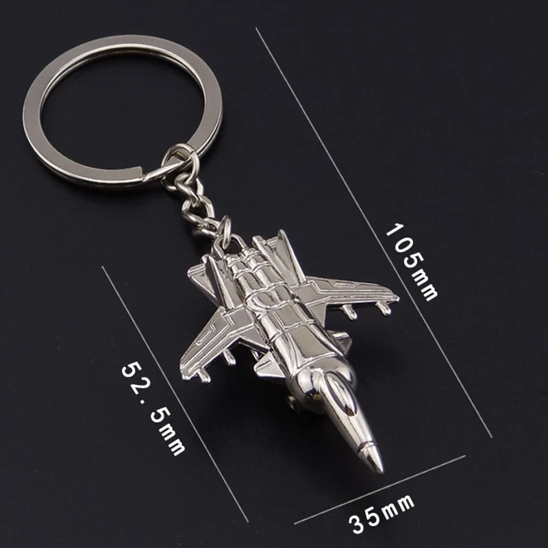 New Plane model Key Chain personality Car Key Ring metal Key chain Bag Accessories small Fighter Key Holder Jewelry K1743