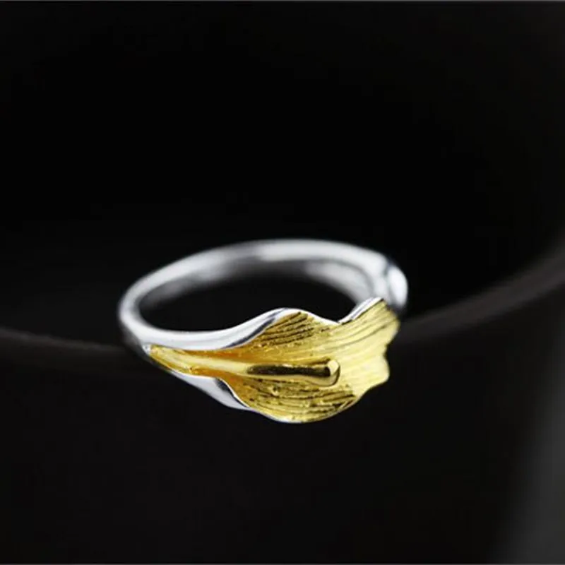 Fashion Female Calla Lily Adjustable Silver Plated Rings Jewelry Fashion Silver Plated Rings For Women Wedding Party Accessories