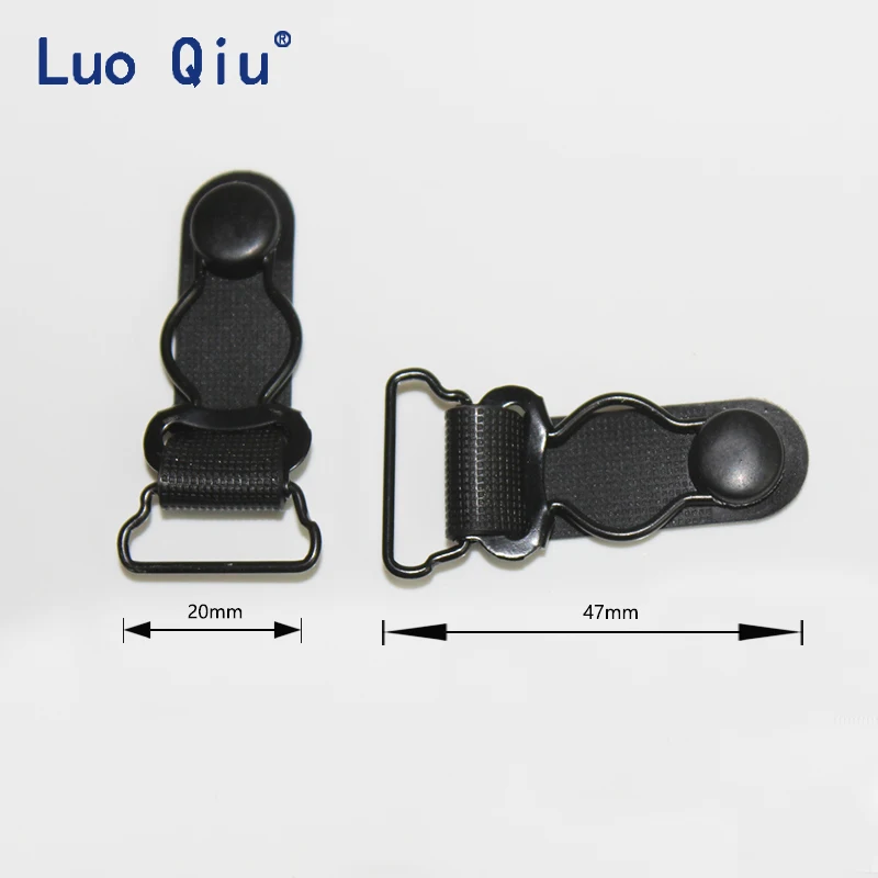 Clip chupete metal Black Metal+PP  Garter Clip  Removable buckle Garment Accessories Stockings clips 30 pcs/lot  20mm 0.8 Inch