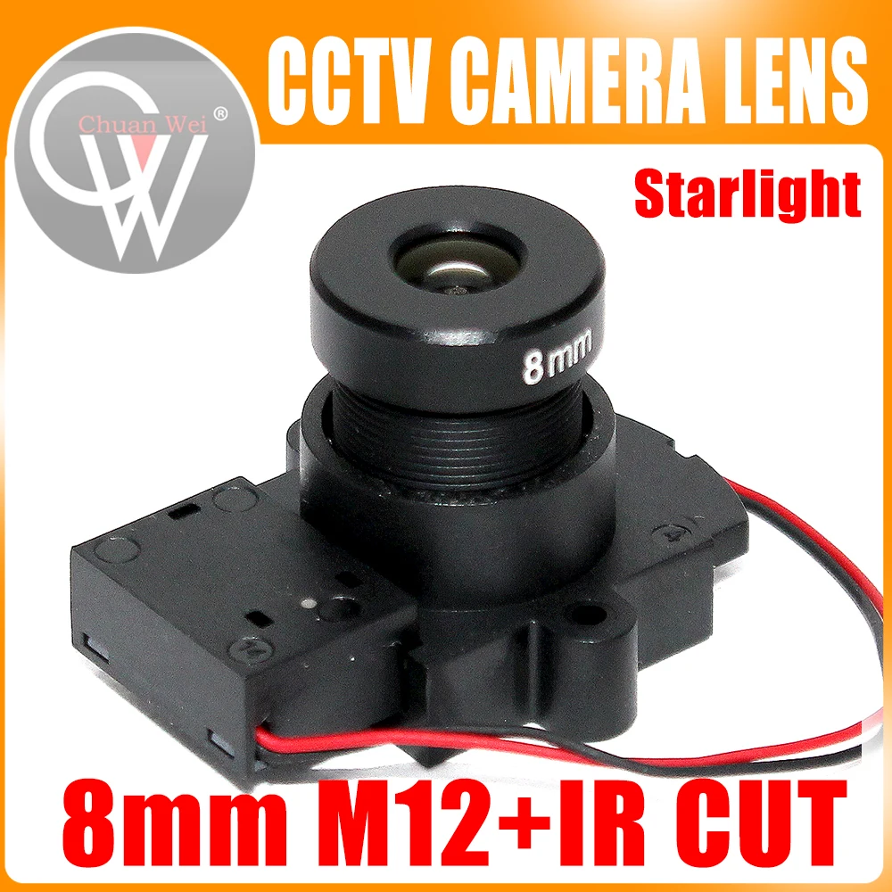 

F1.5 Starlight Lens 8mm CCTV Lens HD 3.0Megapixel IP Cameras Lens M12 + IR CUT For HD CCTV Surveillance Cameras