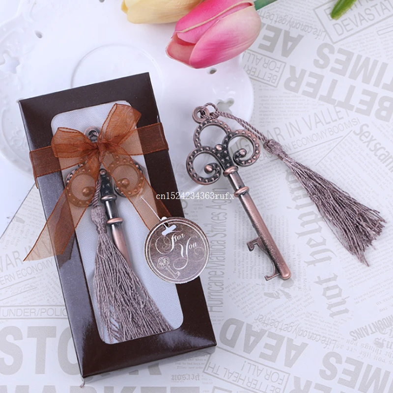 

150pcs Antique Victorian Key Shaped Bottle Opener Key Bottle Openers Wedding Favors Gift for Guest Beer Bottle Opener