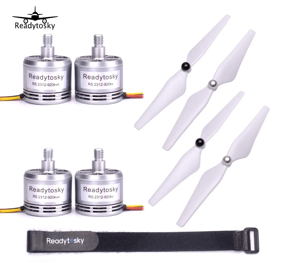 4pcs/lot 2312 920kv Brushless Motor CW CCW + 9450 Propeller + Battery strap  for F450 F550 S500 SK500 500mm 550mm RC Quadcopter