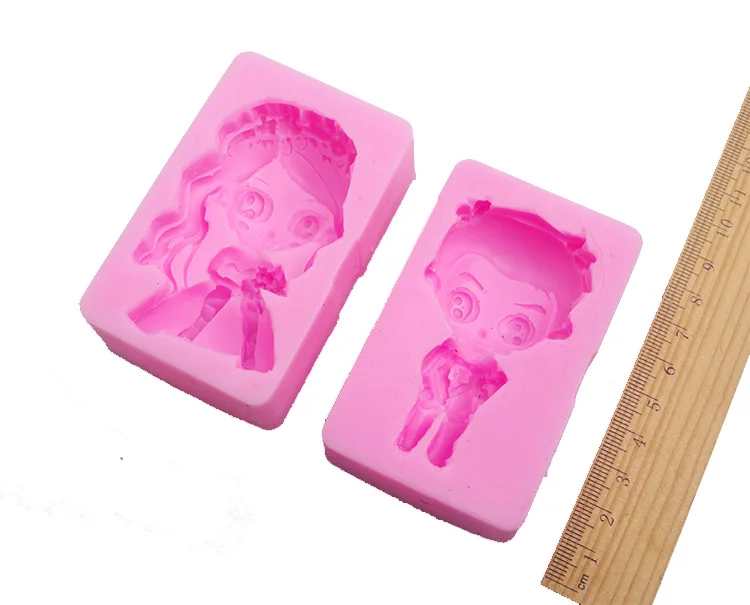 Wedding Bride And Groom Series Shaped Fondant Molds Wholesale Couple Chocolate Silicon Mold Fondant Cake Decoration Mold H581