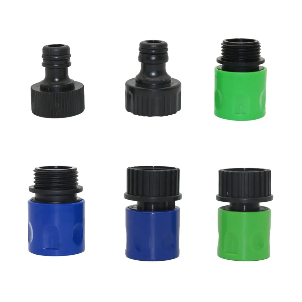 

EU and ANSI 3/4" thread Quick connector Agriculture Greenhouse Lawn Watering Irrigation adapter Pipe Fittings Tap Joint 8 Pcs