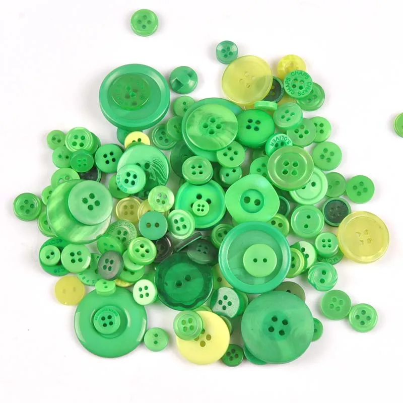 2019 ins hot 50pcs mixed Flatback Dyed Plastic sewing buttons for kids Scrapbooking DIY Craft handicrafts ornament cp2240