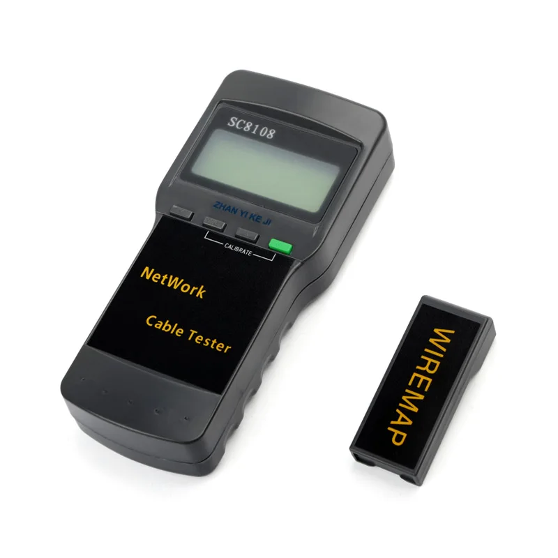 Network Tester Meter LAN Phone Cable Tester Meter With LCD Display CAT5 RJ45 SC8108 Portable LCD