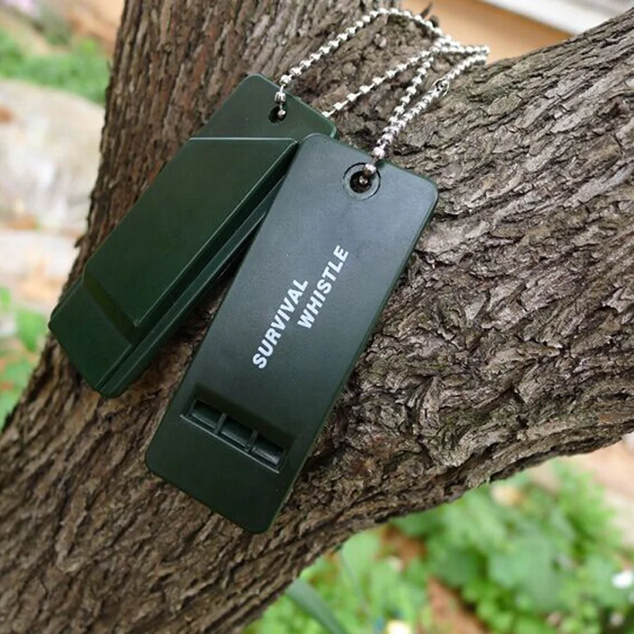 EDC tool outdoor Camping equipment Multi Survive Whistle Military Hiking Adventure Rescue Emergency Signal keychain WhistleFW020