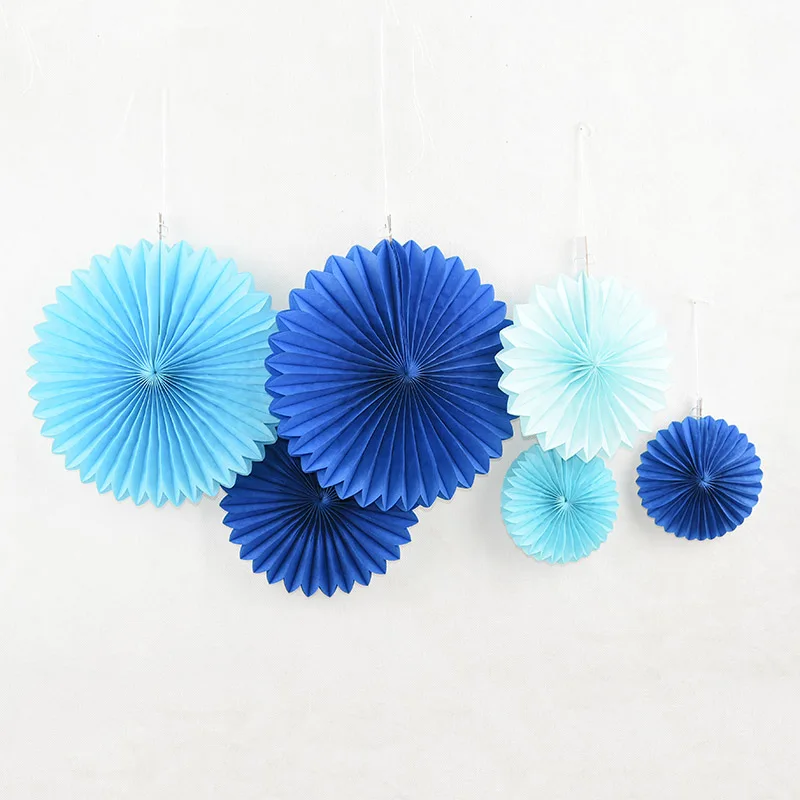 5pcs 10/15/20/25cm Paper Fan Pinwheel Round Lantern for Wedding Festival Party Hanging Flower Decor Birthday DIY Craft Supply 8z