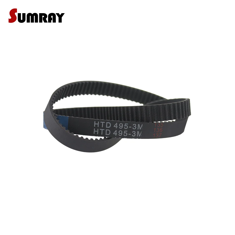 

HTD3M Tooth Belt 3M-480/483/486/489/492/495/501/507/510/513/519mm Pitch Length 10/15mm Width Synchronous Belt for Laser Machine