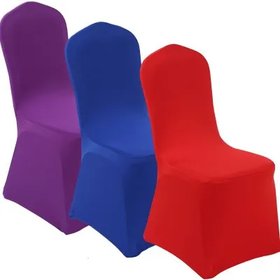 Universal Stretch Chair Cover 100PCS Wholesale Wedding Chair Covers Multi Color Spandex Elastic Hotel Banquet Party