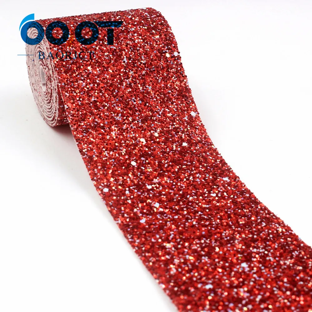 OOOT BAORJCT G-18930-1304,75 mm,2 yards Colorful Flash film Ribbons,Wedding decoration,Garment accessories,DIY handmade material