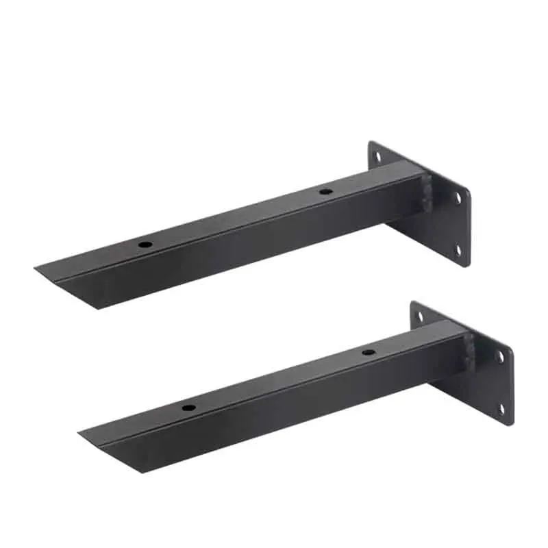 

2PCS,10-35cm Length Furniture Heavy Duty Wall Mounting Angle Black Bench Table Support Shelf Bracket For Hinged Table, 9.8x8cm