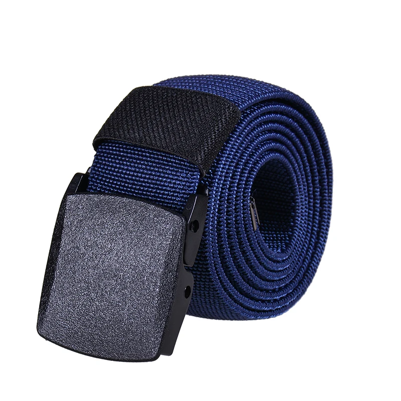 (Ta-Weo) Mannen Casual Wilde Canvas Riemen, Hoge Kwaliteit Strentch Riem, breedte 1.5 ''(3.8Cm), Plastic Druk Gesp Elastische Riem