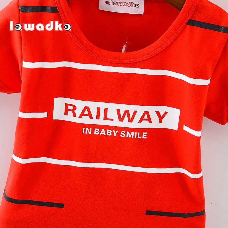 Lawadka 6-24M Summer Baby T-shirt For Boys Striped Sport Baby Boys Top Short Sleeve Tees for Boys Cotton Toddler Clothes 2022