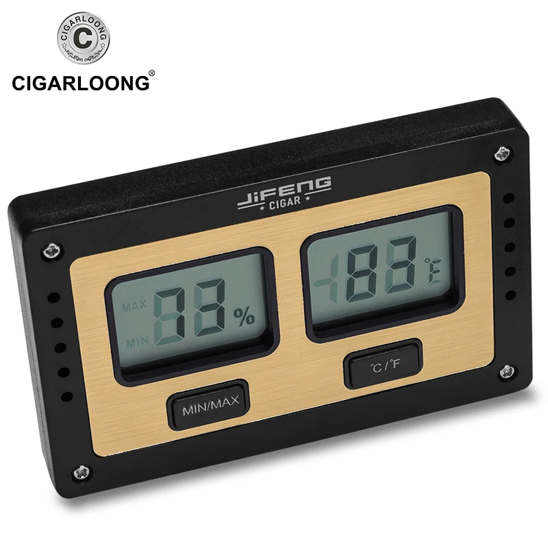 Cigar Hygrometer Indoor Temperature & Humidity 2 in 1 High Precision Thermometer Hygrometer for Humidor JF-138