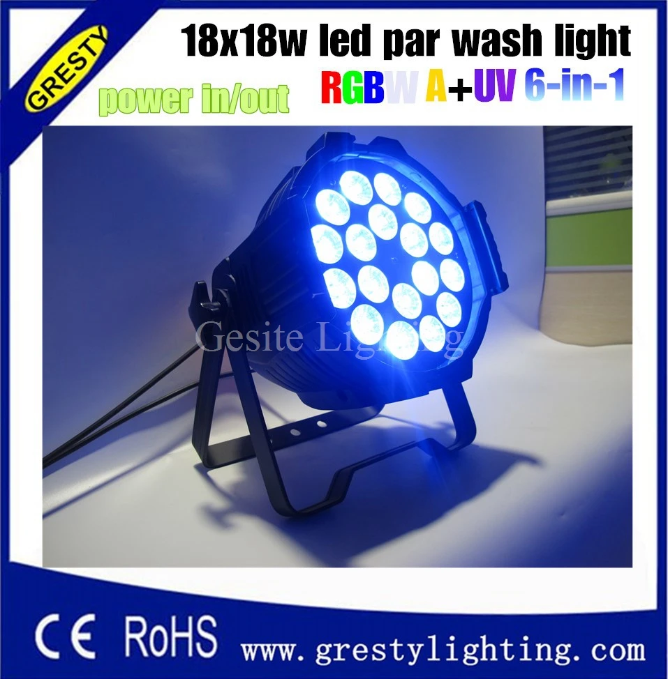 

6Pcs/Lot 18pcs*18W 6IN1 RGBW Par 64 LED Light,Stage Lighting 330W Hi-Quality Led Par 64Light,DMX Par Lights