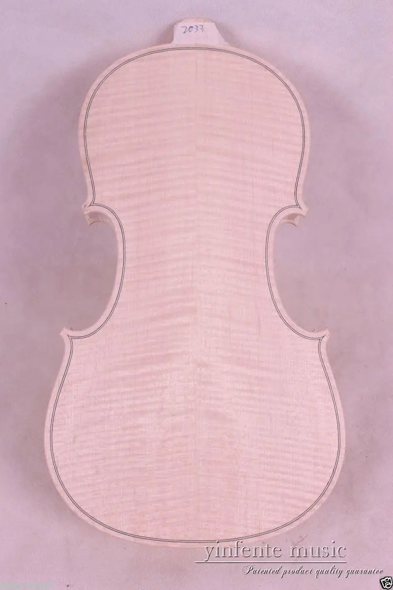 

1x White violin unfinished violin Flame maple wood 4/4 High quality New #2033