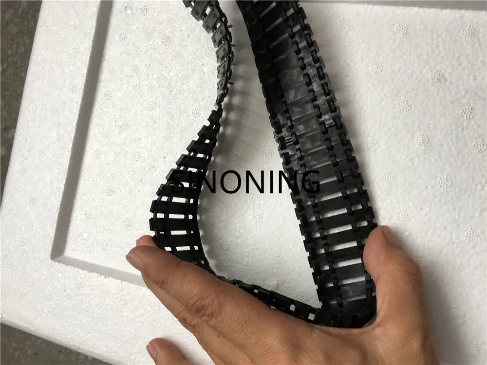 2pcs robot tank rubber track huina 350 digger  excavator 4.2*57cm