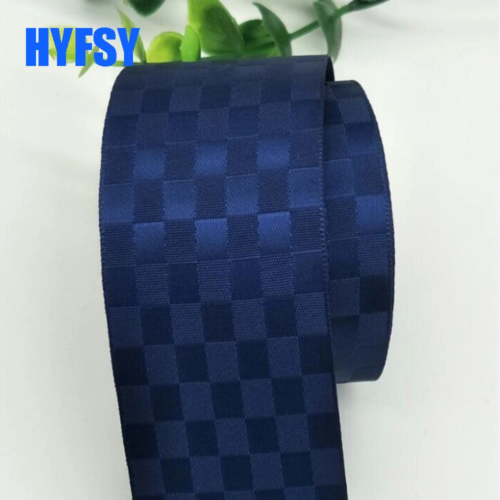 10 Yards 25MM 38MM Cubic Square Lattice Ribbon DIY Handmade For Bows Material Sewing Fabric Gift Wrap Double-sided Plaid Crafts