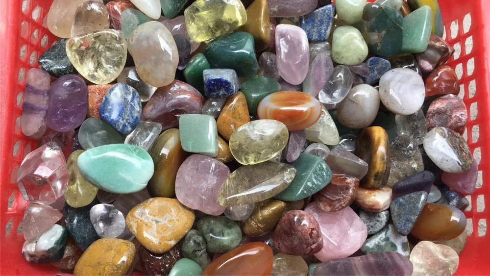 1/2lb Different Mixed Crystal Tumble stones Polished Natural Gemstones Healing