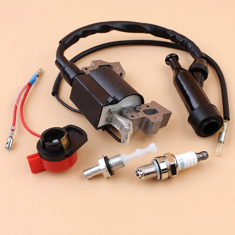 Zündspule Magneto Zündkerze Starter Schalter Kit Für Honda GX110 GX120 GX140 GX160 GX200 WA20 168F 170F Motor Motor 30500-ZE