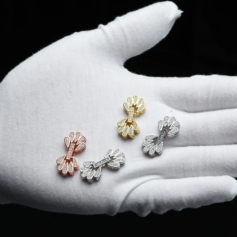 Accessories for Jewelry Zircon Flower Clasps Buckles  For Bracelets necklaces Jewelry Findings