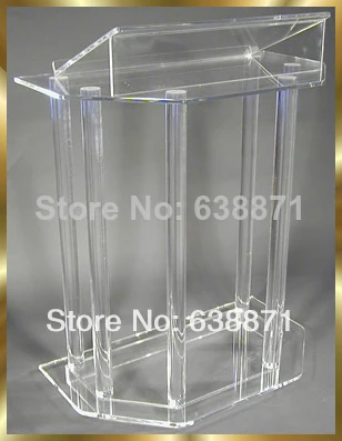 Free Shiping Clear Acrylic Lectern,Perspex Podium,Pmma Pulpit/Speaker Stand