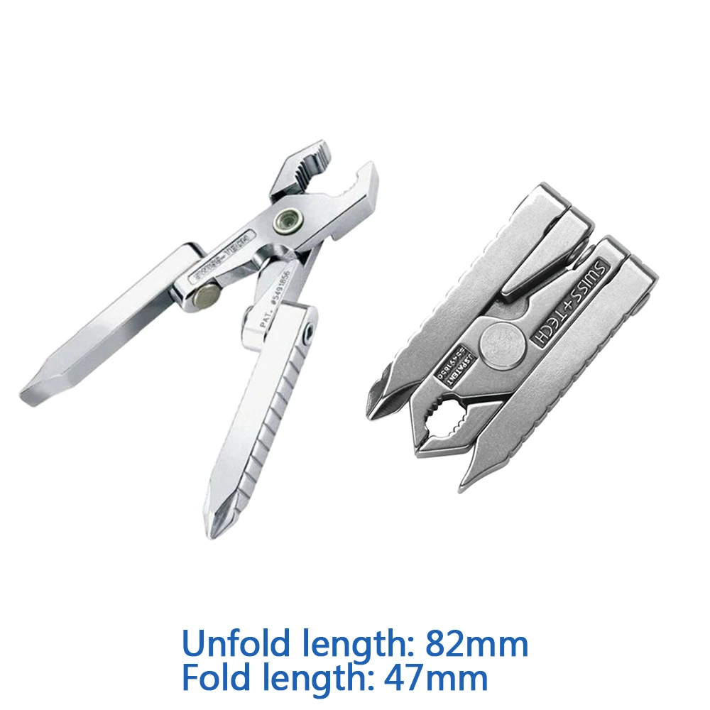 WREOW Multifunction Foldable Pliers Mini Stainless Steel Keychain Pocket Screwdriver portable Pliers cross screwdriver Hand Tool