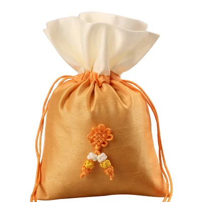 2pcs Patchwork Drawstring Decorating Candy Gift Bags Wedding Party Favor Women Travel  Jewelry Packaging Pouches