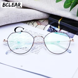 BCLEAR New Polygonal Glasses Frame Square Optical Eyeglasses Frame Women Vintage 2018 Metal Polygon Eye Glasses High Quality