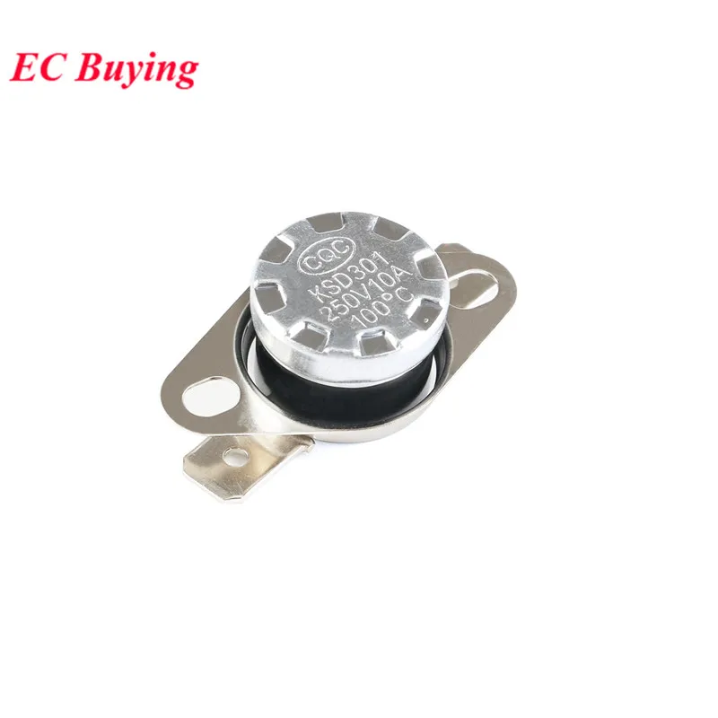 1Pc-5Pcs KSD301 AC 250V 10A 16A Normally Open Closed 0-160 degree Bakelite KSD-301 Temperature Thermal Switch Thermostat Sensor